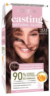 Изображение товара Краска-уход для волос L'Oreal Paris без аммиака Casting Natural Gloss оттенок 423 Горячий шоколад