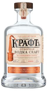 Изображение товара Водка «КРаФТь» Отборная Россия, 0,5 л