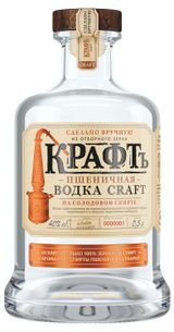 Изображение товара Водка «КРаФТь» Пшеничная Россия, 0,5 л