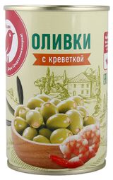 Изображение товара Оливки АШАН Красная птица с креветками Испания, 300 г