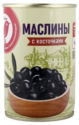Изображение товара Маслины АШАН Красная птица с косточкой Испания, 300 г