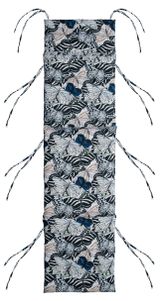 Изображение товара Матрас для шезлонга NAT Бабочки габардин цвет синий, 180x55x3,5 см