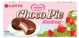 Изображение товара Печенье бисквитное Lotte Choco Pie глазированное со вкусом клубники, 168 г
