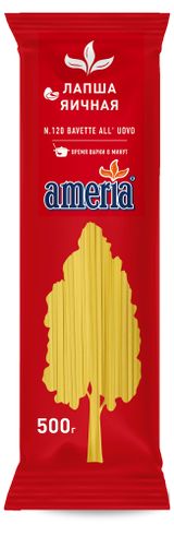 Изображение товара Макаронные изделия Ameria Bavette №120 лапша, 500 г