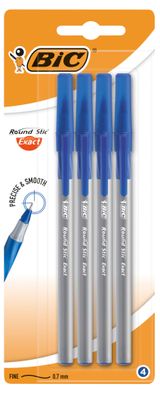 Изображение товара Ручка шариковая BIC Round Stic Exact синяя, 4 шт