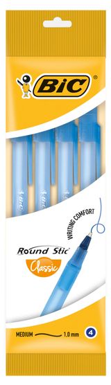 Изображение товара Ручка шариковая BIC классическая круглый корпус синяя, 4 шт