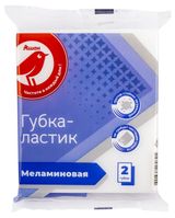 Изображение товара Губка АШАН Красная птица меламиновая, 110х70х25 мм, 2 шт