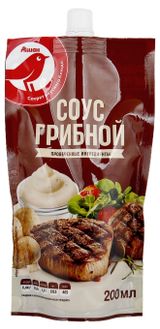 Изображение товара Соус кулинарный АШАН Красная птица грибной 50,5% охлажденный, 200 мл