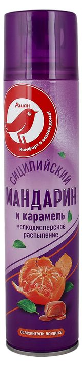 Изображение товара Освежитель воздуха АШАН Красная птица Сицилийский мандарин и карамель, 300 мл