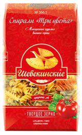 Изображение товара Макаронные изделия «Шебекинские» спирали цветные, 450 г