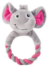 Изображение товара Игрушка мягкая для щенков Triol Puppy Жираф с кольцом, 17 см