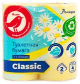 Изображение товара Туалетная бумага АШАН Красная птица «Ромашка», 2 слоя 4 рулона