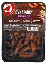 Изображение товара Сухарики ржаные АШАН Красная птица Гренки Бородинские, 120 г