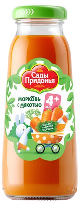 Изображение товара Нектар «Сады Придонья» морковный с 4 месяцев, 200 мл