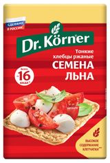 Изображение товара Хлебцы хрустящие Dr. Korner Ржаные с семенами льна 100г