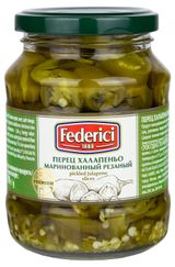 Изображение товара Перец халапеньо Federici маринованный резаный, 370 мл