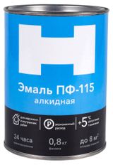 Изображение товара Эмаль ПФ-115 H алкидная черная, 0,8 кг