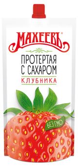 Изображение товара Клубника «МАХЕЕВЪ» протертая с сахаром, 300 г