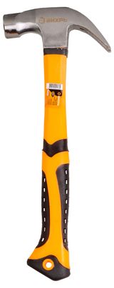 Изображение товара Молоток - гвоздодер «Вихрь» фибергласовая двухкомпонентная ручка, 450 г