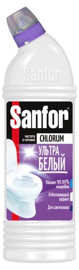 Изображение товара Чистящее средство для ванн и унитазов Sanfor Chlorum с хлором, 750 г