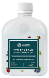 Изображение товара Удобрение «Щелково Агрохим» Гумат калия Суфлер для плодово-ягодных культур, 500 мл