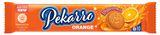 Изображение товара Печенье сахарное Pekarro Orange с апельсиновой начинкой и взрывной карамелью, 95 г