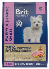 Изображение товара Корм для молодых собак Brit мелких пород с курицей, 3 кг