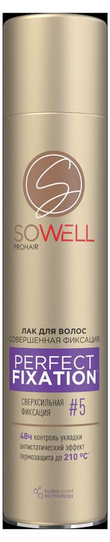 Изображение товара Лак для волос SoWell Perfect Fixation Совершенная фиксация сверхсильной фиксации №5, 300 мл