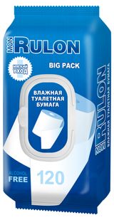 Изображение товара Влажная туалетная бумага Mon Rulon, 120 шт