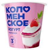 Изображение товара Йогурт «Коломенский» термостатный малина 3% БЗМЖ, 130 г