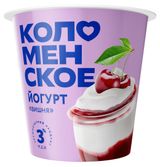 Изображение товара Йогурт «Коломенский» термостатный вишня 3% БЗМЖ, 130 г