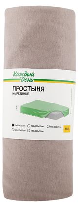 Изображение товара Простыня «Каждый день» на резинке в цвете какао, 90х200 см