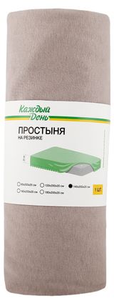 Изображение товара Простыня «Каждый день» на резинке в цвете какао, 140х200 см