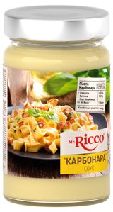 Изображение товара Соус кулинарный Mr. Ricco Карбонара на основе растительных масел охлажденный, 305 г