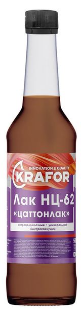 Изображение товара Лак НЦ-62 Krafor, 0,5 л