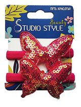 Изображение товара Набор ярких резинок для волос Studio Style бабочки, 2шт в ассортименте