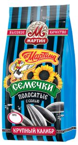 Изображение товара Семечки подсолнечные «От Мартина» отборные полосатые с солью, 250 г