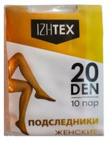 Изображение товара Подследники женские Izhtex бежевые one size 20 den, 10 пар