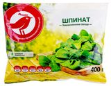 Изображение товара Овощная смесь зелень Шпинат АШАН Красная птица резаный замороженный, 400 г