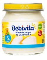 Изображение товара Пюре Bebivita Мясное пюре из цыпленка с 6 мес., 100 г