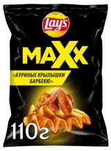 Изображение товара Чипсы картофельные Lay's Max Куриные Крылышки Барбекю, 110 г