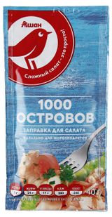 Изображение товара Заправка для салата АШАН Красная птица сливочно-пикантная, 40 г