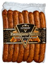 Изображение товара Мясные снеки Колбаски полукопченые Gutendorf Premium Parmigiano Wurste Пармезано с сыром Пармезан, 400 г