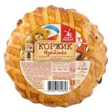 Изображение товара Коржик песочный молочный сдобный «Хлебное местечко» Изюминка сладкая лепешка, 100 г