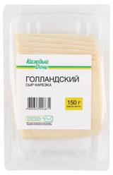 Изображение товара Сыр твердый «Каждый День» Голландский нарезка 45% БЗМЖ, 150 г