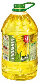 Изображение товара Масло подсолнечное «Слобода» рафинированное, 5 л