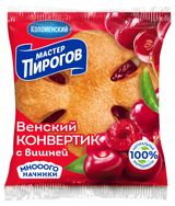 Изображение товара Слойка Венский конвертик «Мастер Пирогов» с вишней, 70 г