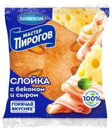 Изображение товара Слойка «Мастер Пирогов» с беконом и сыром, 70 г