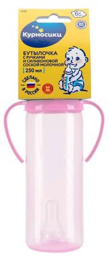 Изображение товара Бутылочка для кормления «Курносики» с ручками и соской с 6 мес., 250 мл