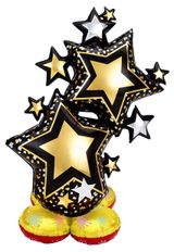 Изображение товара Фигура фольгированная «Веселая затея» Звезды черные, 99 см